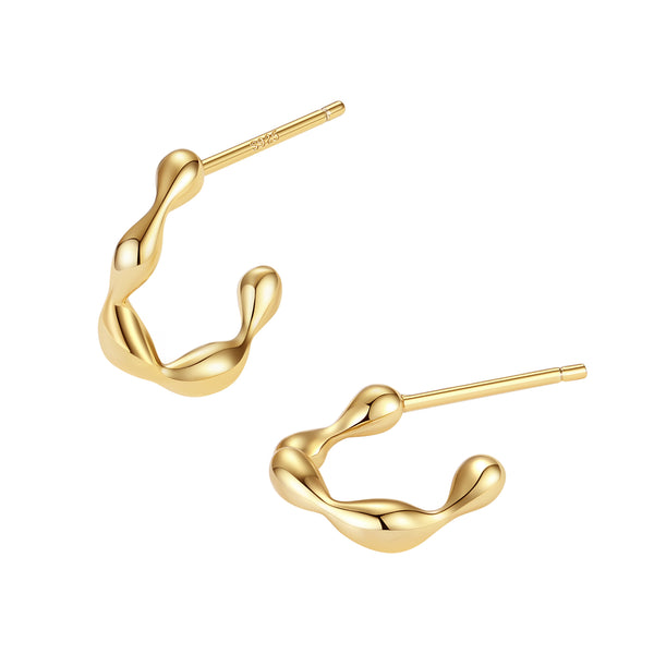 VFE1356 Essence Organically Shaped Open Hoop Earrings