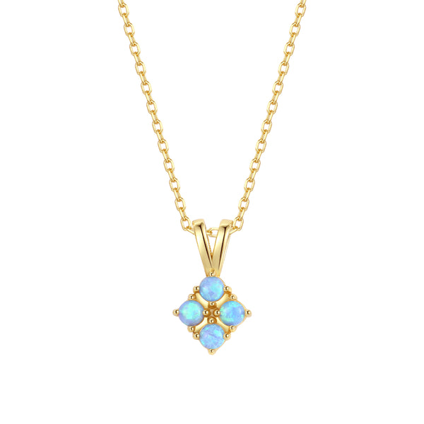 VFX1314 Clover Opal Necklace