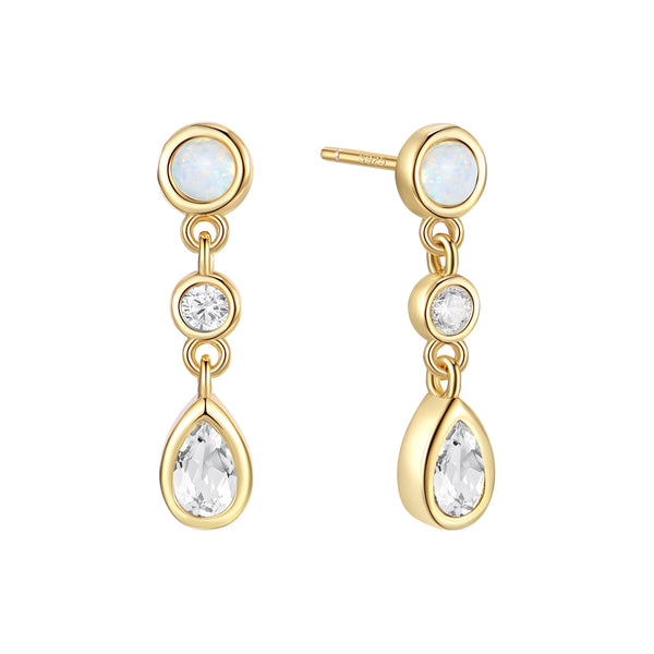 VFE1331 3-Tier Dangle Stud Earrings