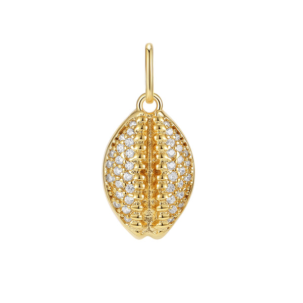 VFD0808 Zircon Conch Shell Pendant Charm