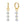 VFE1081 3-CZ Tennis Drop Earrings