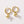 VFE0205 Pave Cubic Zirconia Mushroom Drop Hoop Earrings