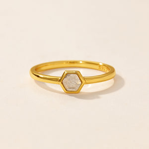 VFJ0242 Hexagon Natural Stone Ring