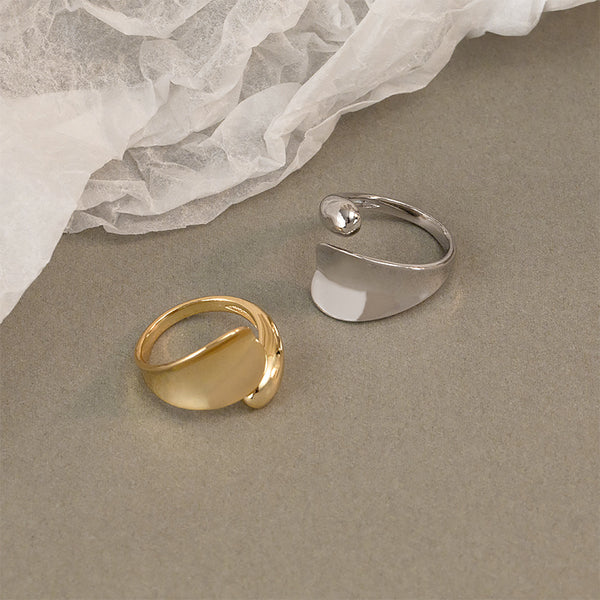 FJ0898 925 Sterling Silver Adjustable Basic Ring