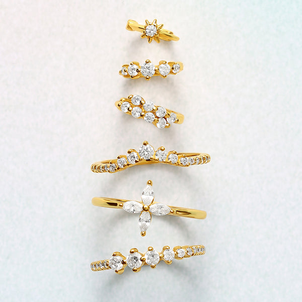 VFJ0601 Curved V-Shape Pave CZ Ring