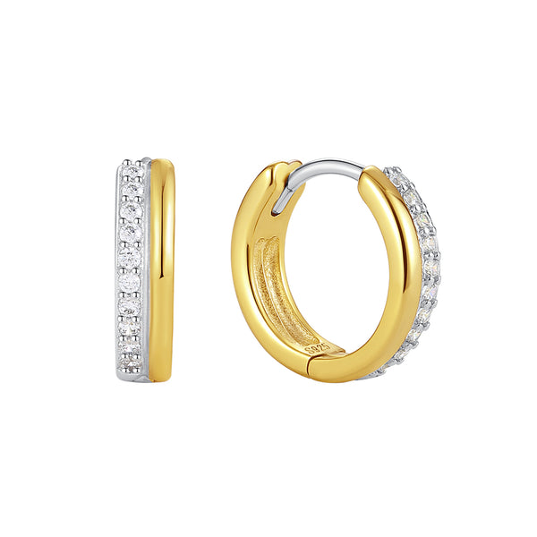 VFE0703 Two Tone Hoop Earrings