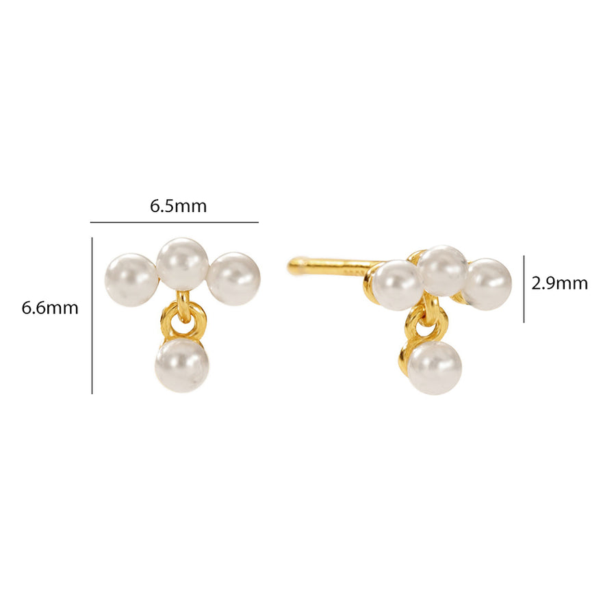 VFE0128 Shell Pearls Stud Earrings