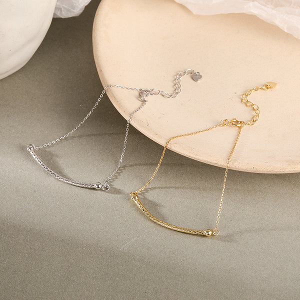 FS0373 925 Sterling Silver Cross Stitch Snakeskin Chain Bracelet