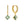 VFE0198 Geometry Princess Cut Square Moss Agate Dangle Hoop Earrings