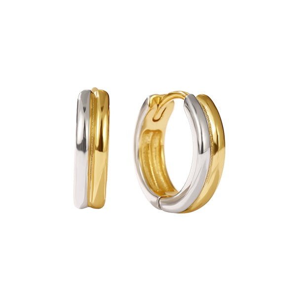 VFE0706 Round Two Tone Earrings