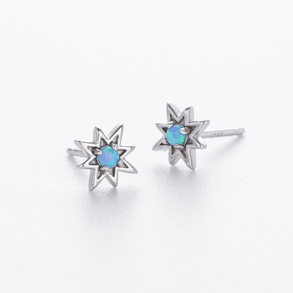 FE4131 Starburst Opal Stud Earrings