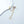 FE2584 925 Sterling Silver Asymmetric Bat Chain Cross Dangle Hoop Earring