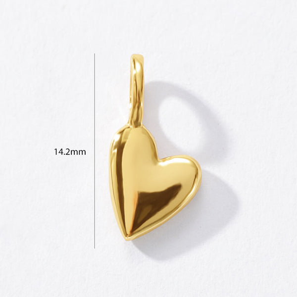 VFD0261 High Polish Heart Necklace Charm Pendant