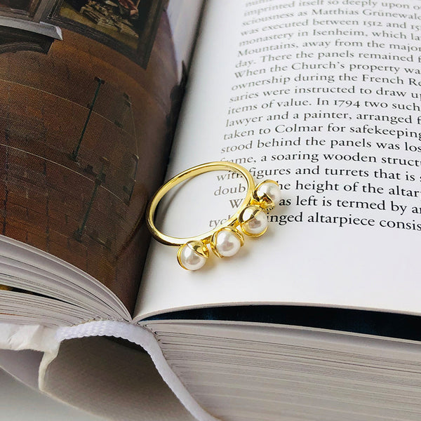 FJ0997 925 Sterling Silver Shell Pearl Ring