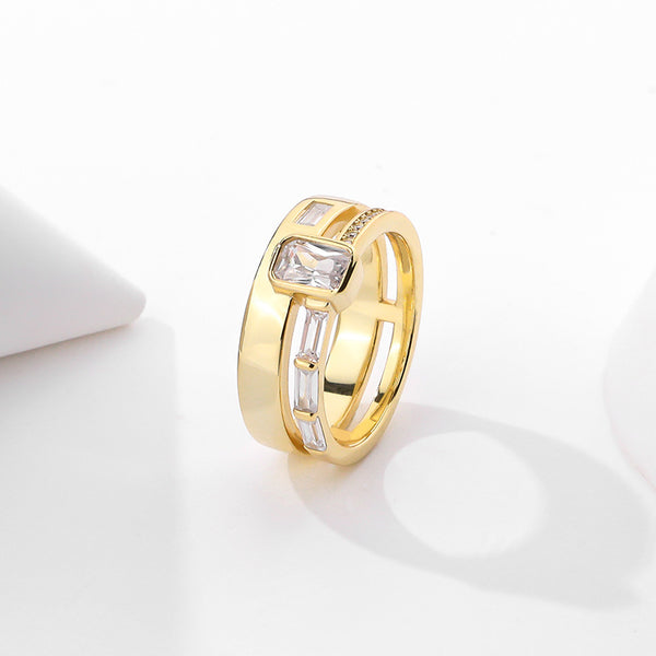 FJ0954 925 Sterling Silver Pave Crystal Ring