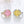 FJ1044 925 Sterling Silver Ice Cut Pink Yellow Zirconia Ring