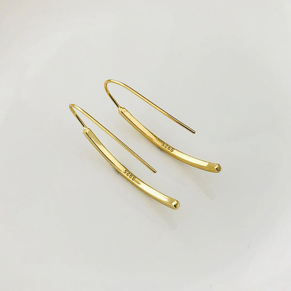 FE2700 925 Sterling Silver Simple Hoop Earrings