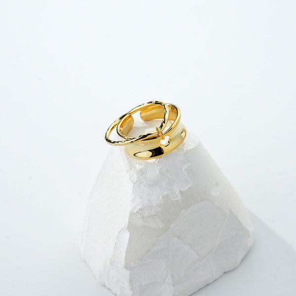 FJ0926 925 Sterling Silver Double Ring
