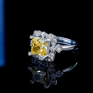 FJ1059 925 Sterling Silver Luxury Ice Cut Zirconia Open Ring