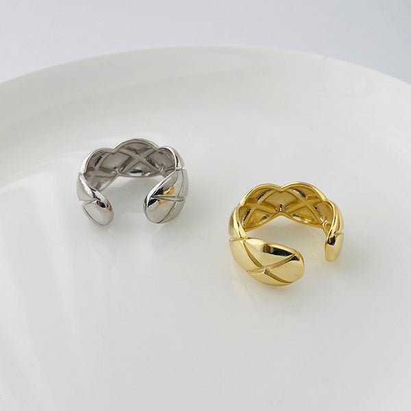 FJ0919 Rhombus Band Ring