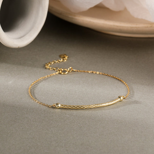 FS0373 925 Sterling Silver Cross Stitch Snakeskin Chain Bracelet