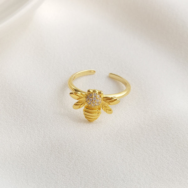FJ1000 925 Sterling Silver Bee Ring
