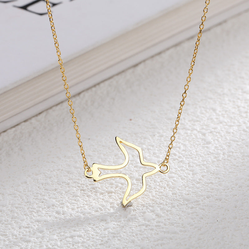 FX1174 925 Sterling Silver Swallow pendant Necklace