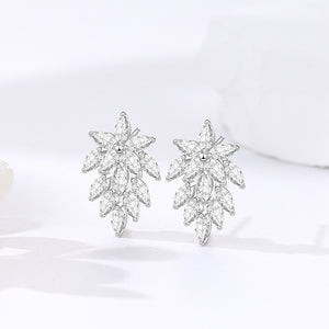 FE3000 925 Sterling Silver Flower Dangle Earring