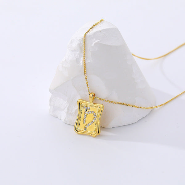 FX1114 925 Sterling Silver Zodiac Capricorn Pendant Necklace