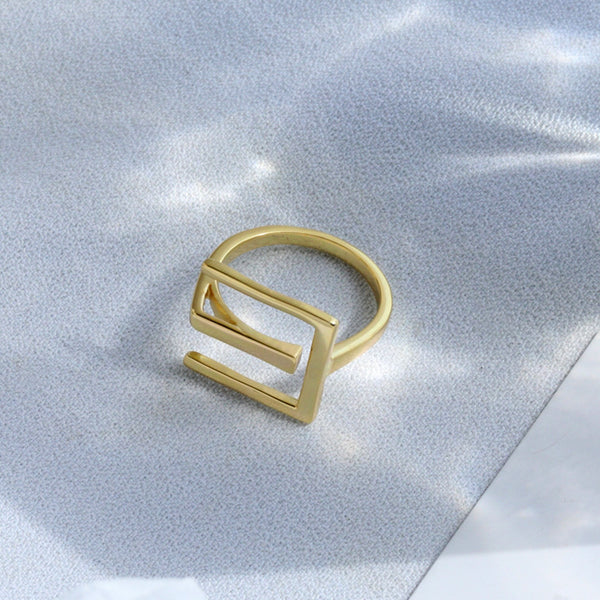 FJ0901 925 Sterling Silver Letter E Ring
