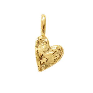 VFD0262 Hammered Heart Necklace Pendant Charm
