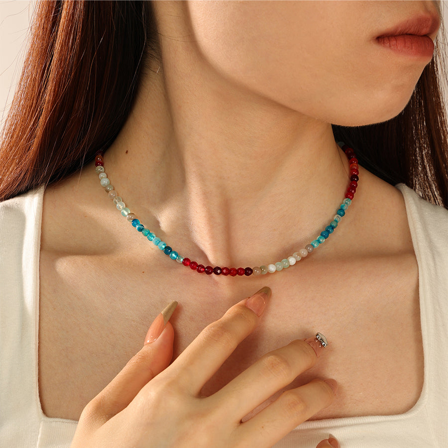 PN0099 Colorful Agate Necklace