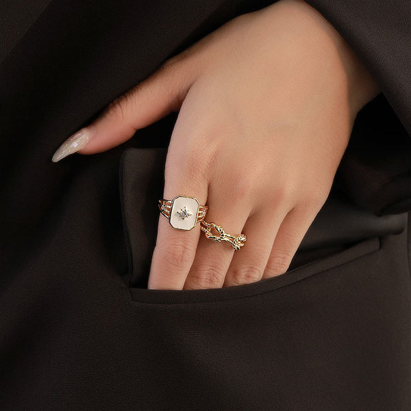 FJ0896 925 Sterling Silver Open Knot Ring