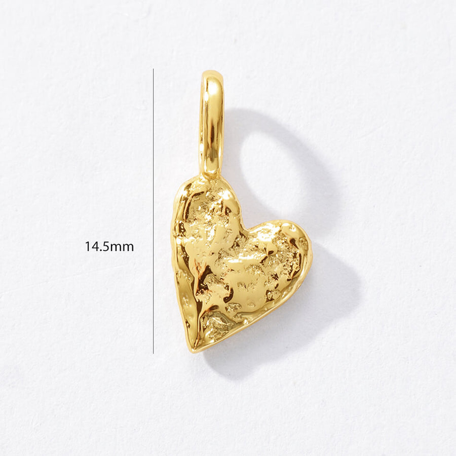 VFD0262 Hammered Heart Necklace Pendant Charm