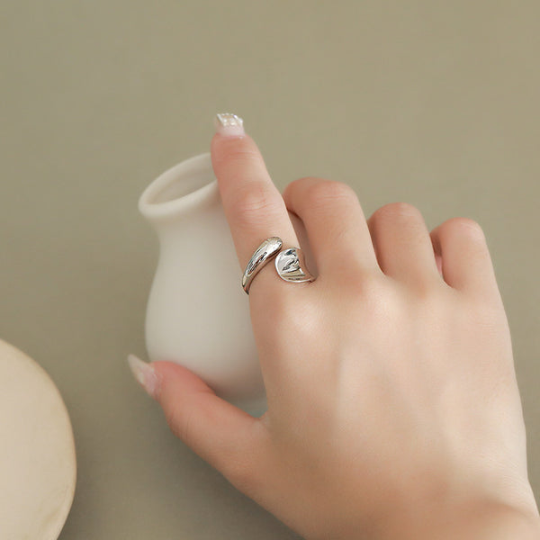 FJ0898 925 Sterling Silver Adjustable Basic Ring