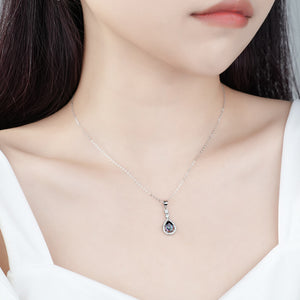 FX1241 925 Sterling Silver Luxury Stone Pendant Necklace