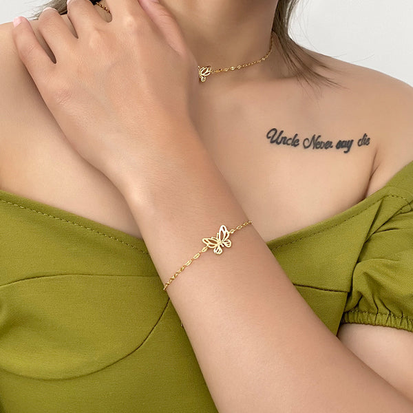 FS0336 925 Sterling Silver Butterfly Bracelet