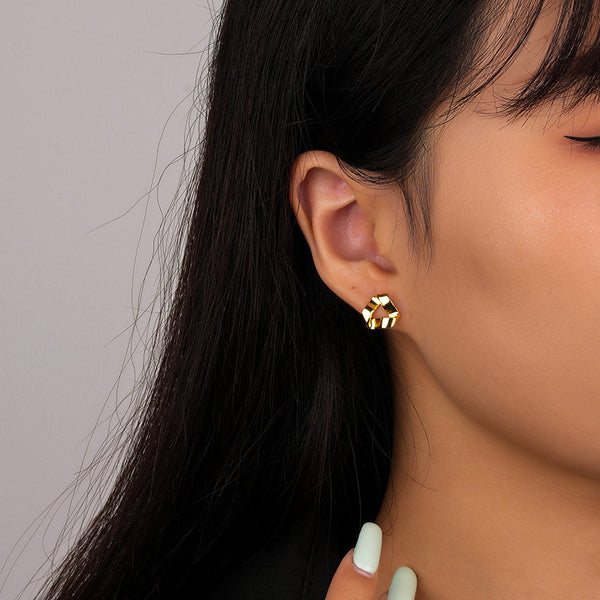 FE2625  Retro Triangle Stud Earring
