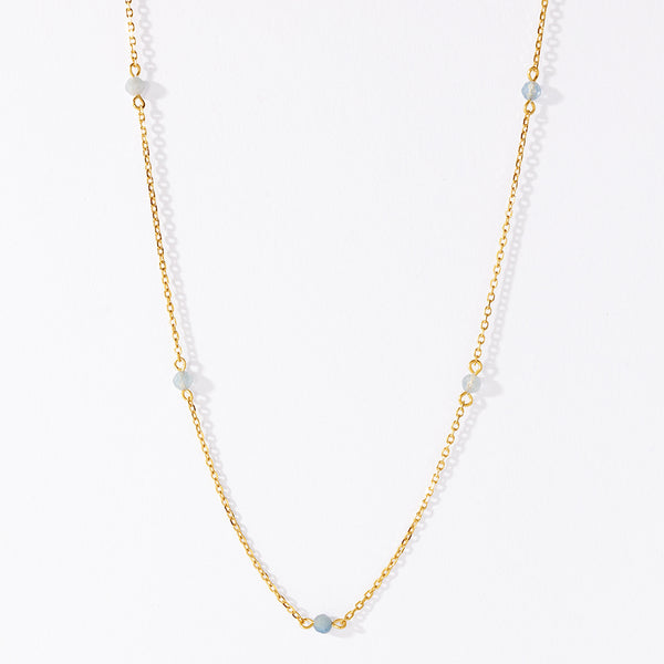 VFX0288 Birthstone Beaded Chain Necklace