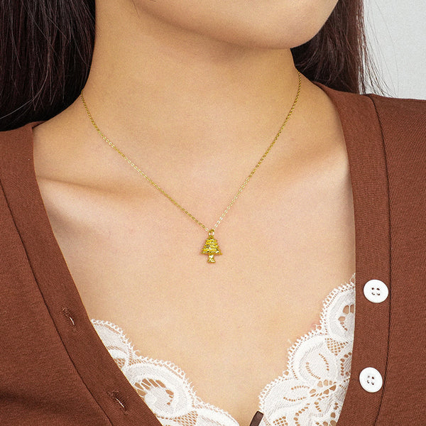FX0990 925 Sterling Silver Christmas Tree Women Pendant Necklaces