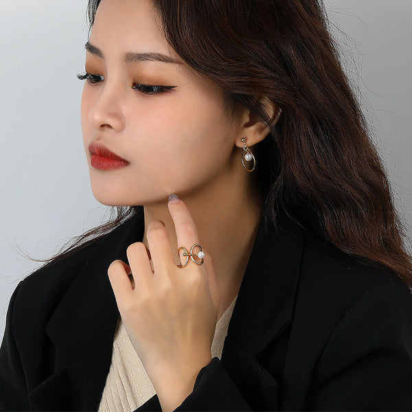 FJ0882 925 Sterling Silver Detachable Pearl Ring