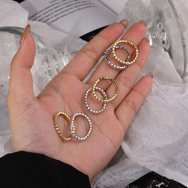 FJ0917 925 Sterling Silver Tennis Ring