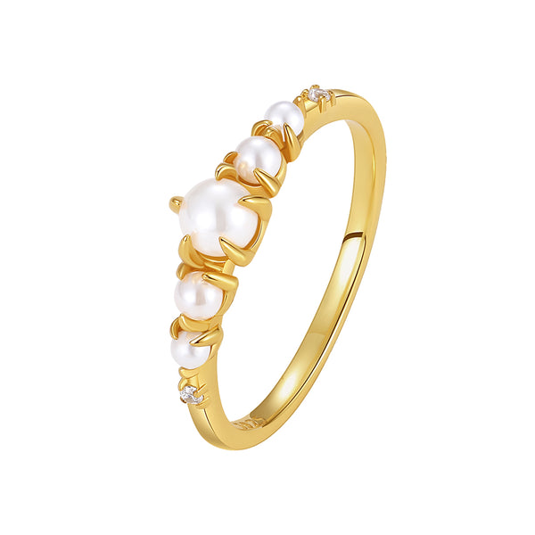 VFJ0536 Minimalist Shell Pearl Ring