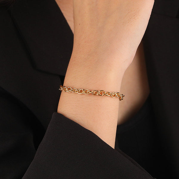 FS0346 925 Sterling Silver Fashion Twist Bracelet