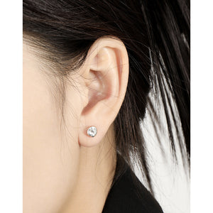 RHE1327 925 Sterling Silver Minimalist Geometric Stud Earrings