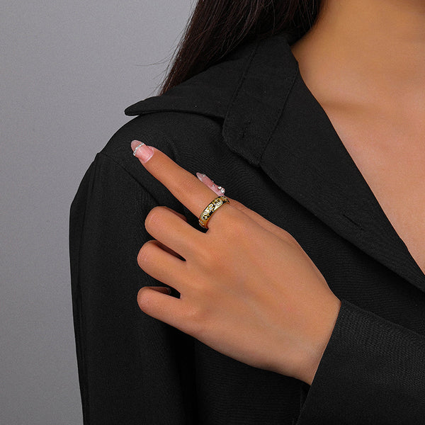 FJ0866 925 Sterling Silver Pave Moon Star Ring