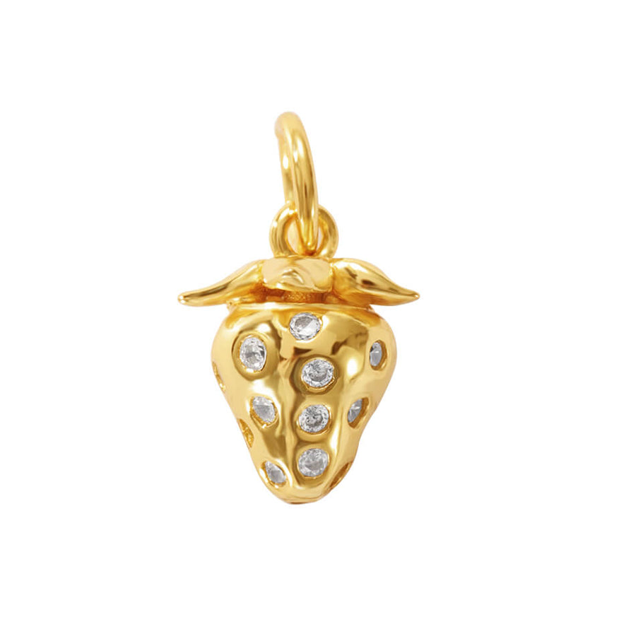 VFD0260 Dainty Jewelry Strawberry Necklace Charm Pendant