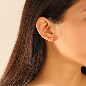VFE0278 Minimalist Opal Stud Earrings