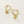 FE2359 925 Sterling Silver Cubic Zirconia Bee Dangle Hoop Earrings