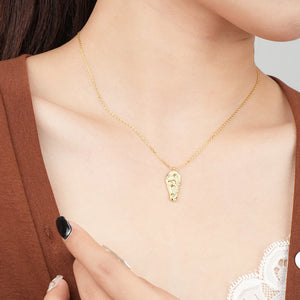 FX1088 Embossed Abstract Mermaid Necklace